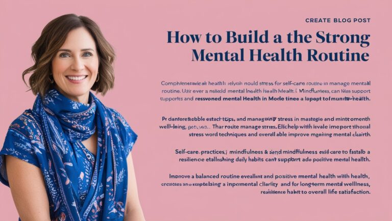 How to Build a Strong Mental Health Routine