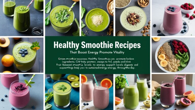 Healthy Smoothie Recipes for Energy and Vitality