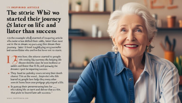 Stories of People Who Started Late and Achieved Greatness