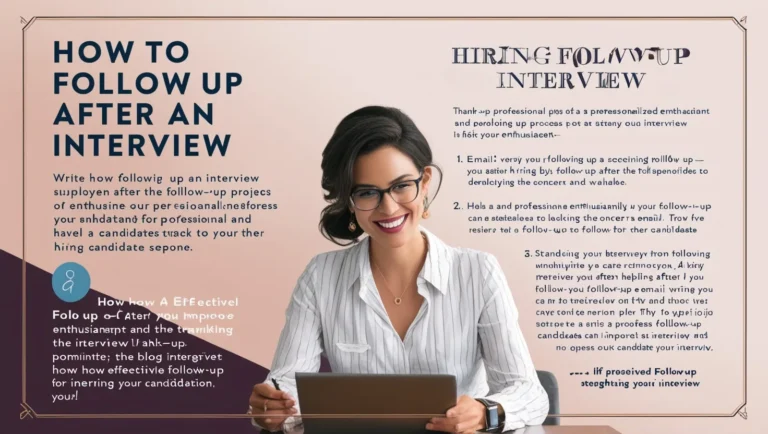 How to Effectively Follow Up After an Interview