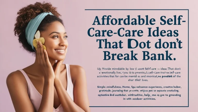 Affordable Self-Care Ideas That Don’t Break the Bank