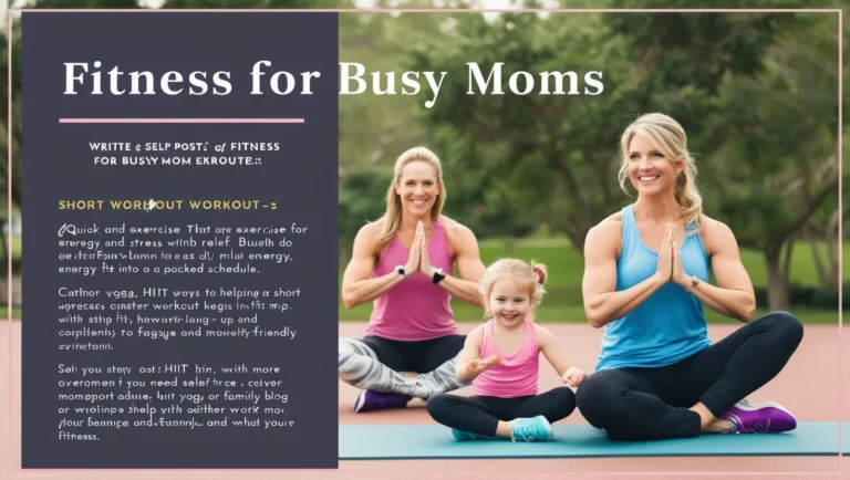 Fitness for Busy Moms: Quick Routines That Work