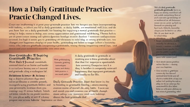 How a Daily Gratitude Practice Changed Lives