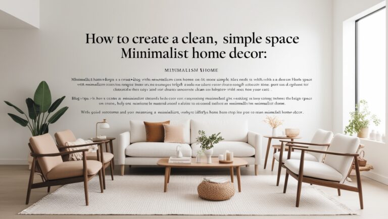 Minimalist Home Decor: How to Create a Clean, Simple Space