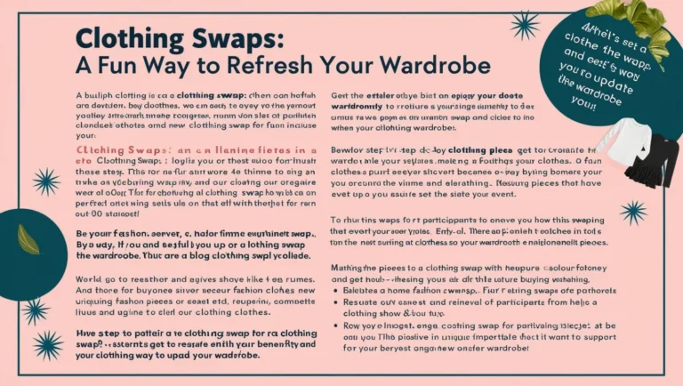 Clothing Swaps: A Fun Way to Refresh Your Wardrobe
