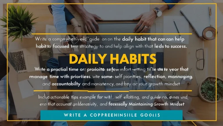 Daily Habits That Keep You on Track with Your Goals
