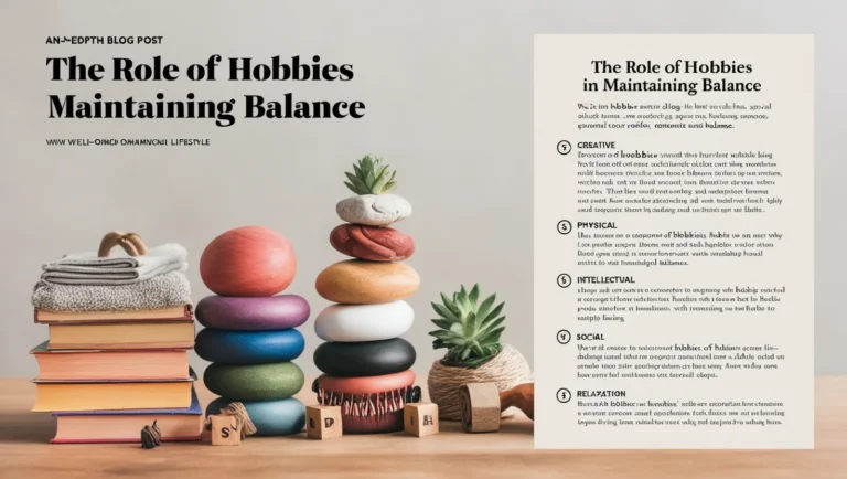The Role of Hobbies in Maintaining Balance: A Path to a Well-Rounded Life