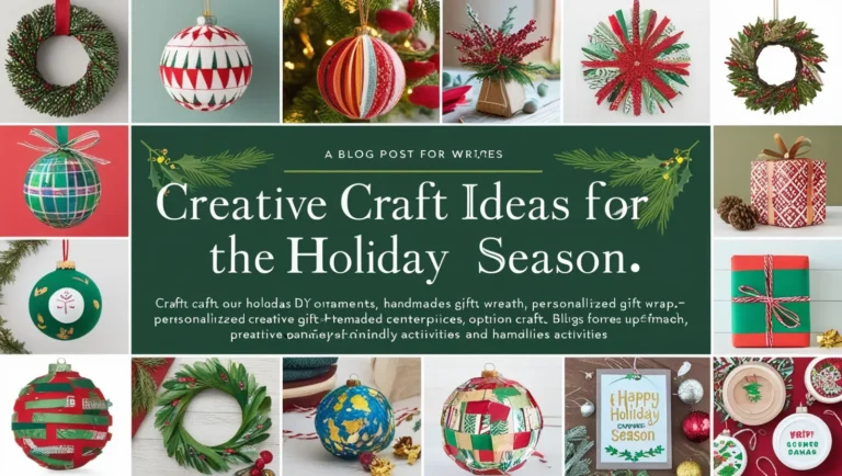 Creative Craft Ideas for the Holiday Season