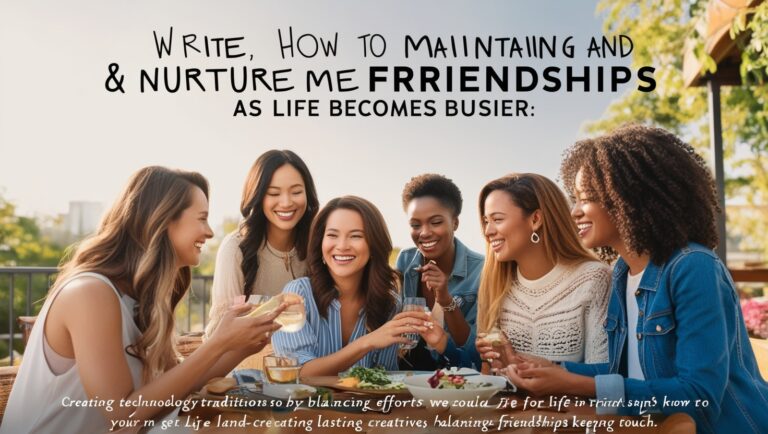 How to Keep Friendships Alive as Life Gets Busier