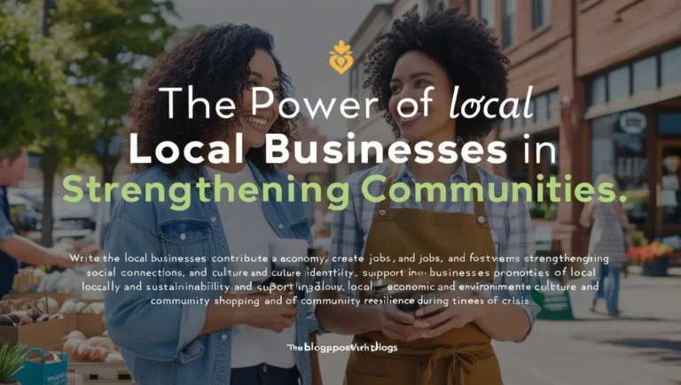 The Power of Local Businesses in Strengthening Communities