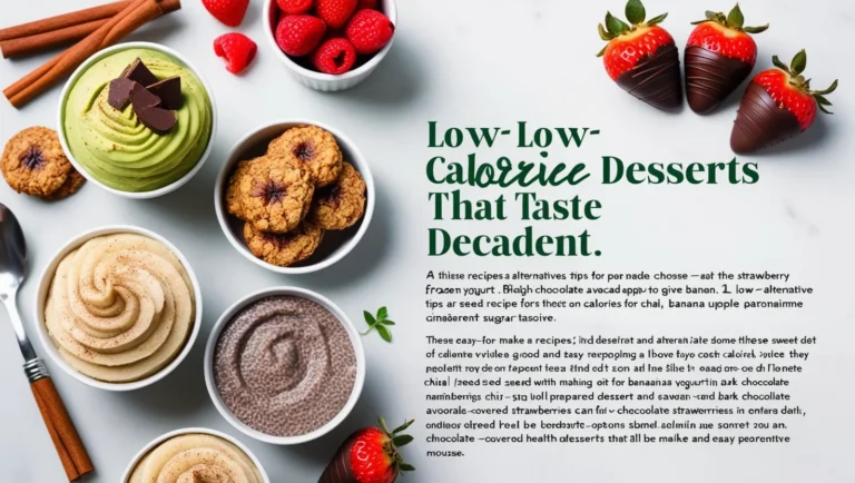 Low-Calorie Desserts That Taste Decadent
