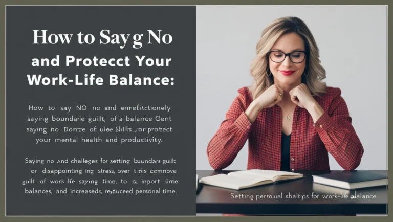 How to Say No and Protect Your Work-Life Balance