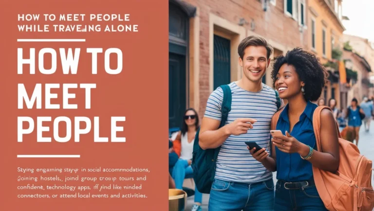 How to Meet People While Traveling Alone