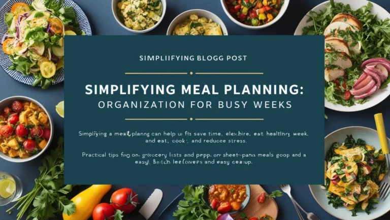 Simplifying Meal Planning: Organization for Busy Weeks