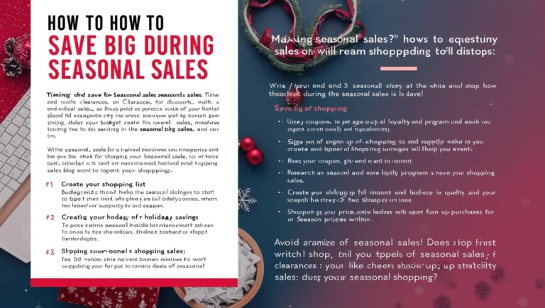 How to Save Big During Seasonal Sales