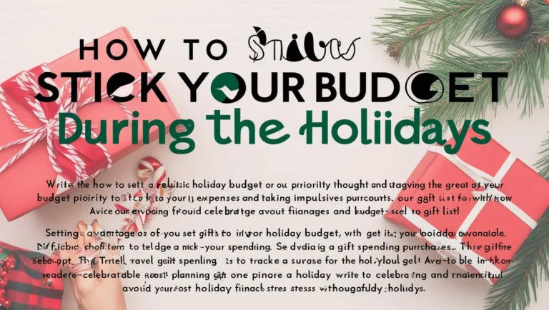 How to Stick to Your Budget During the Holidays
