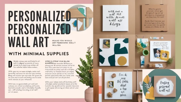 Create Stunning Personalized Wall Art with Minimal Supplies: A Step-by-Step Guide