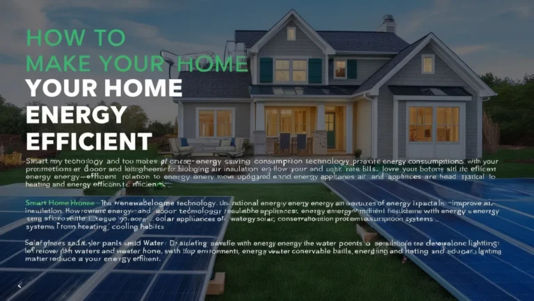 How to Make Your Home More Energy Efficient