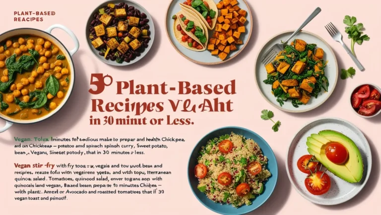 Delicious Plant Based Recipes You Can Make in 30 Minutes