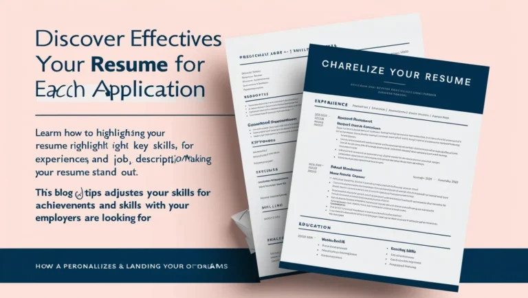 How to Tailor Your Resume for Every Job Application