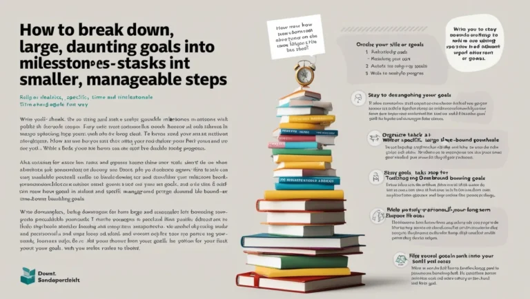 How to Break Big Goals Into Achievable Steps