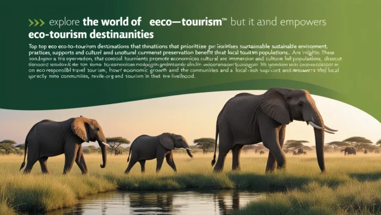 Eco-Tourism Destinations That Support Local Communities