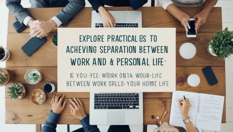 Finding Balance: How to Separate Work and Personal Life