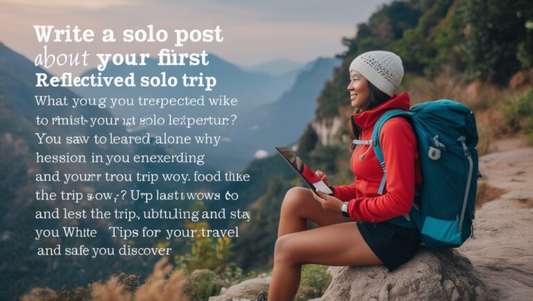 My First Solo Trip: What I Learned Along the Way