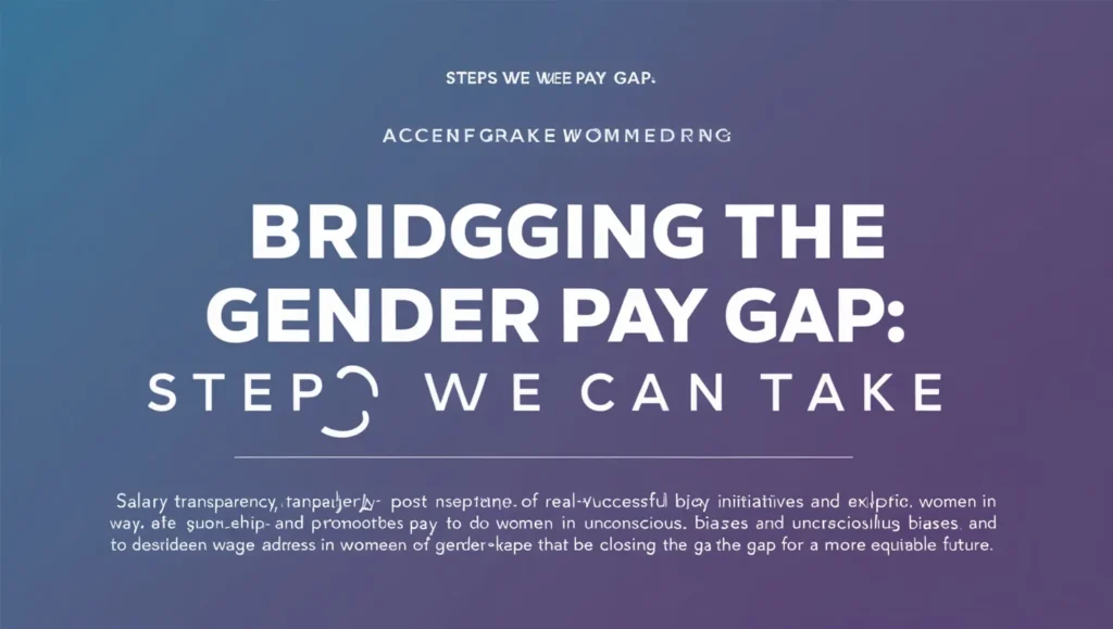 Bridging the Gender Pay Gap Steps We Can Take