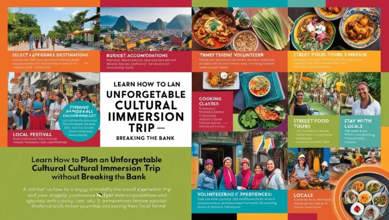 How to Plan a Cultural Immersion Trip on a Budget