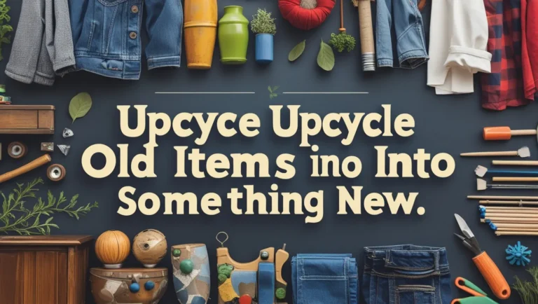 How to Upcycle Old Items into Something New