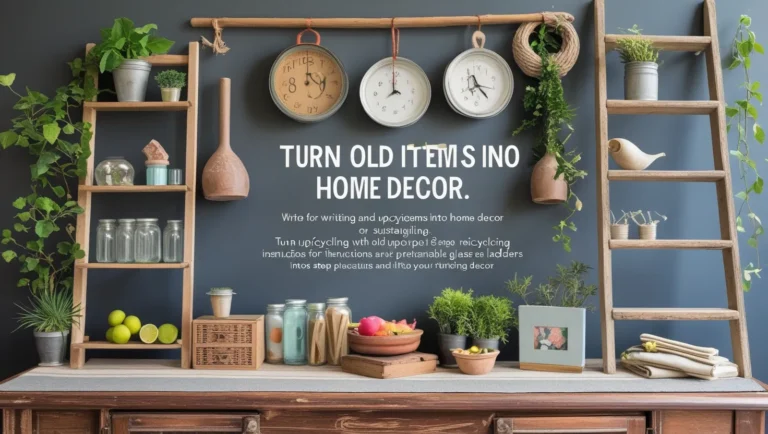 Upcycling Ideas: Turn Old Items into Home Decor