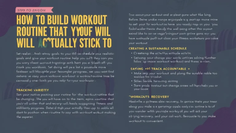 Build a Workout Routine That You’ll Actually Stick To