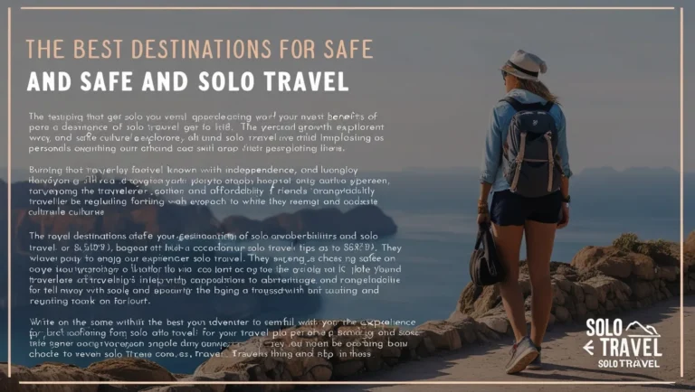 Best Destinations for Safe and Enjoyable Solo Travel