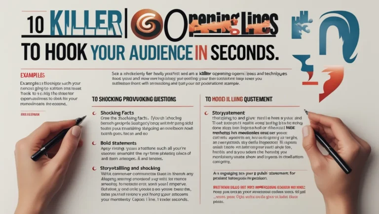 10 Killer Opening Lines to Hook Your Audience in Seconds