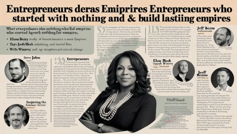 Entrepreneurs Who Started with Nothing and Built Empires