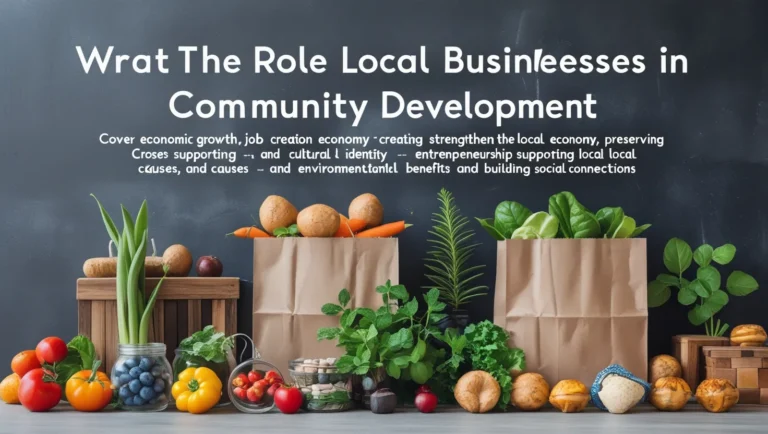 The Role of Local Businesses in Community Development