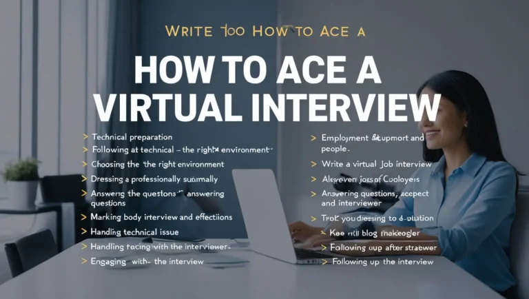 How to Ace a Virtual Job Interview