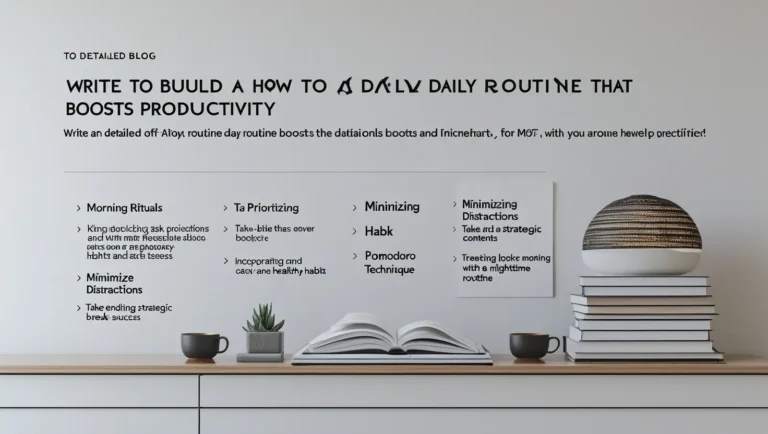 How to Build a Daily Routine That Boosts Productivity