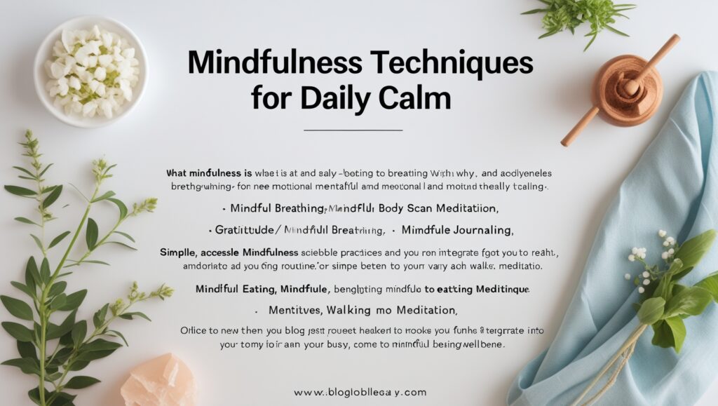 Mindfulness Techniques for Daily Calm