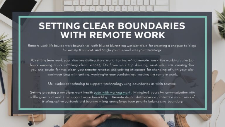 Setting Clear Boundaries with Remote Work: The Key to Balance, Productivity, and Well-Being