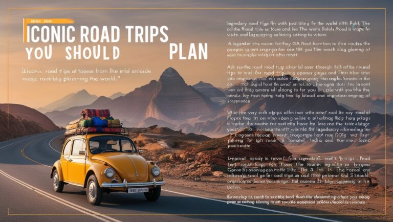 Iconic Road Trips You Should Plan: Unforgettable Journeys Around the World