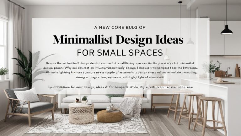 Minimalist Design Ideas for Small Spaces: Simple, Smart, and Stylish