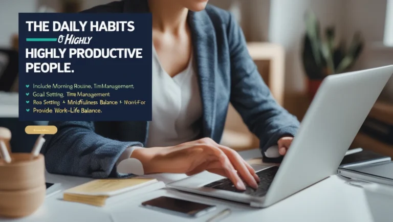 The Daily Habits of Highly Productive People
