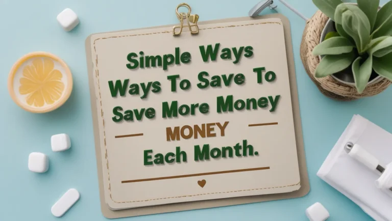 Simple Ways to Save More Money Each Month