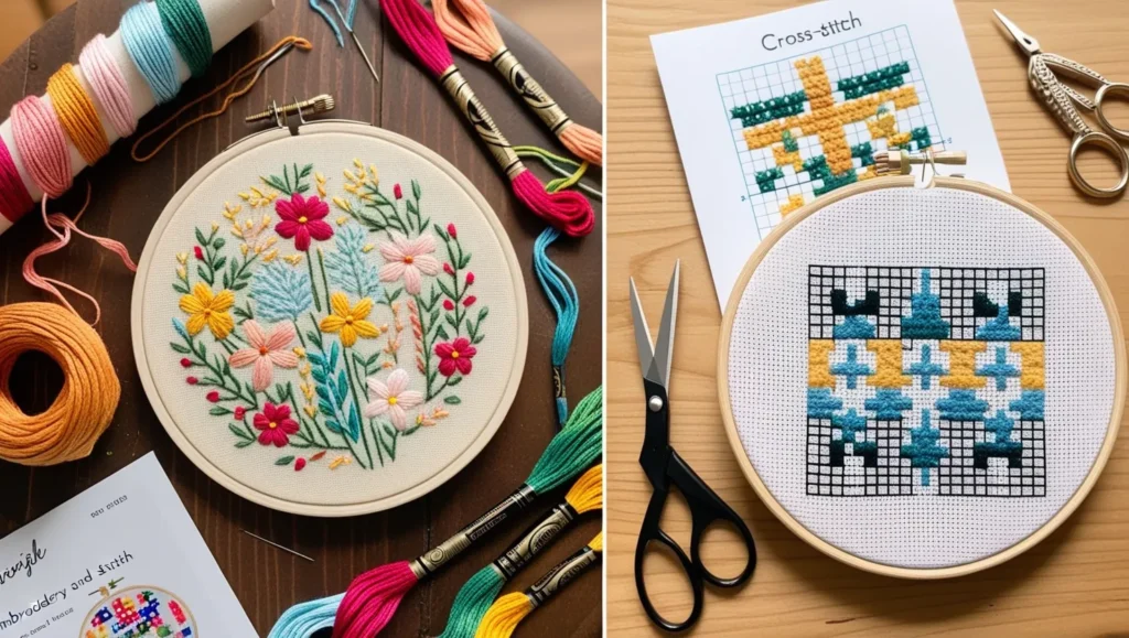 Embroidery vs Cross Stitch