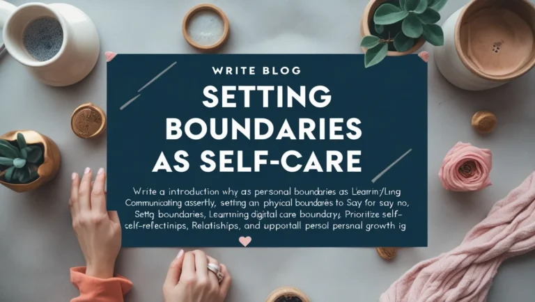 Setting Boundaries as Self-Care