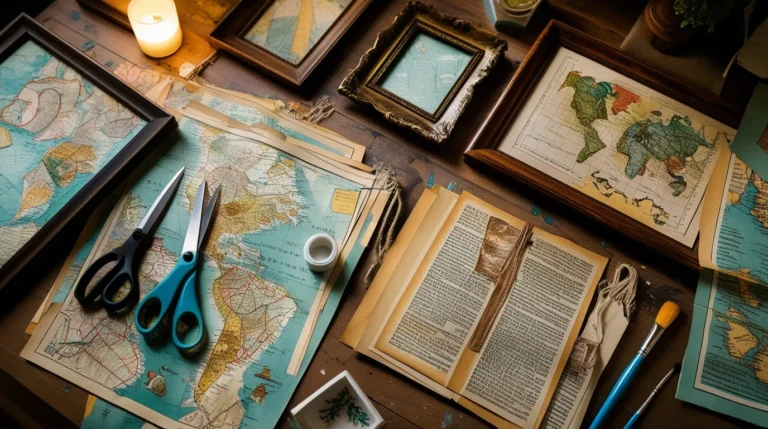 How to Turn Vintage Maps and Books into Art